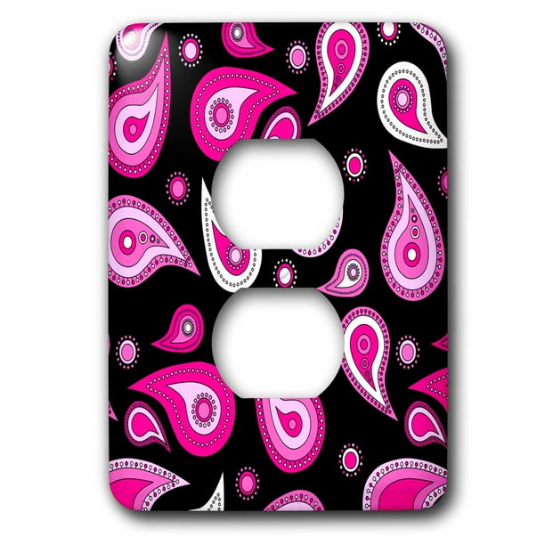 3dRose lsp_35194_6 Purple and Pink Paisley Outlet Cover 3dRose lsp_35194_6 Purple and Pink Paisley Outlet Cover